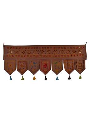 Decorative Embroidery Work Design Cotton Window Treatment Valance 42 X 18 Inches 1