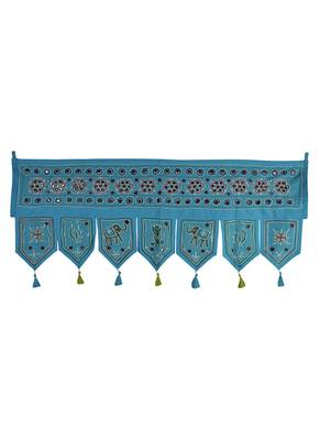 Traditional Design Home Decorative Embroidered Cotton Indian Toran 42 X 18 In... 1