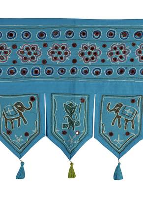 Traditional Design Home Decorative Embroidered Cotton Indian Toran 42 X 18 In... 2