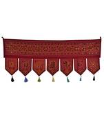Handmade Window Valance Embroidered Decorative Toran Door Hanging 42 X 18 Inches
