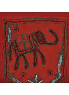 Mirror Work Embroidered Design Decorative Wall Tapestry 42 X 18 Inches 3