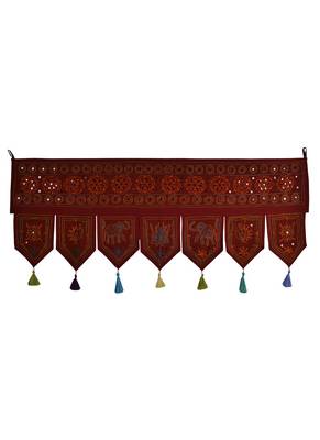 Indian Embroidery Work Design Door Hanging Toran 42 X 18 Inches 1