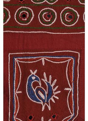 Ethnic Handmade Embroidery Work Design Cotton Topper Window Valance 42 X 18 I... 3