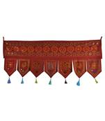 Room Decorative Embroidery Work Design Mirror Work Cotton Door Hanging 42 X 1...