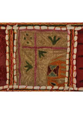 Lal Haveli Decorative Patchwork Design Embroidery Cotton Door Toran 39 X 16 inches 3