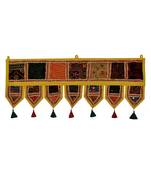 Lal Haveli Traditional Handmade Embroidery Patchwork Work Design Door Hanging 39 X 16 inches
