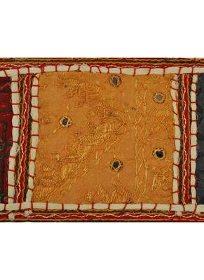 Lal Haveli Handmade Embroidered Cotton Door Valance 39 X 16 inches 3