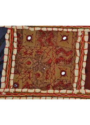 Lal Haveli Handcrafted Embroidery Patchwork Decorative Cotton Door Hanging Toran 39 X 16 inches 3