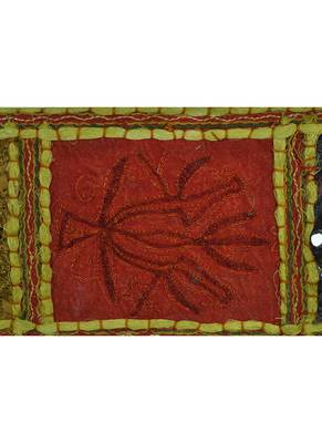 Lal Haveli Embroidered Patchwork Design Cotton Hanging Toran Tapestry 39 X 16 inches 3