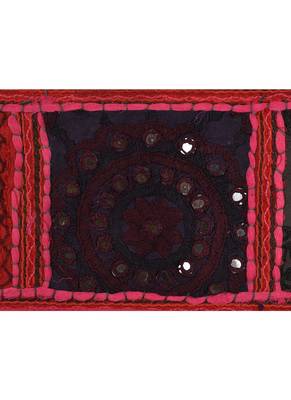 Lal Haveli Jaipuri Handmade Patchwork Designer Embroidery Cotton Door Hanging 39 X 16 inches 3
