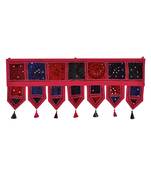 Lal Haveli Embroidered Work Design Cotton Door Topper Tapestry Toran Hanging 39 X 16 inches