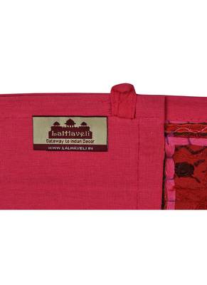 Lal Haveli Embroidered Work Design Cotton Door Topper Tapestry Toran Hanging 39 X 16 inches 4