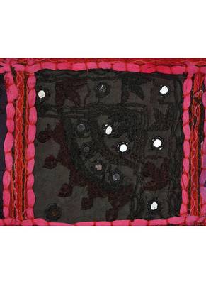 Lal Haveli Embroidery Patchwork Design Cotton Window Treatment Valance 39 X 16 inches 3