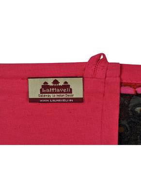 Lal Haveli Embroidery Patchwork Design Cotton Window Treatment Valance 39 X 16 inches 4