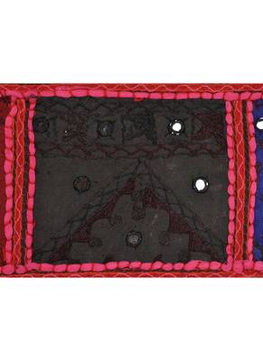 Lal Haveli Vintage Embroidery Patchwork Design Cotton Toran Tapestry 39 X 16 inches 3