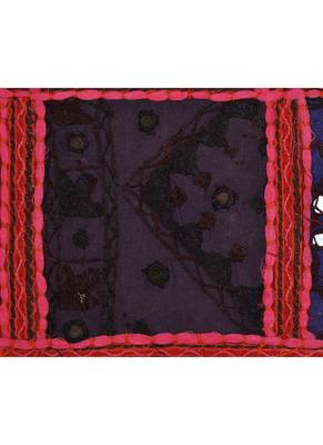 Lal Haveli Rajasthani Handmade Patchwork Design Embroidered Cotton Door Hanging 39 X 16 inches 3