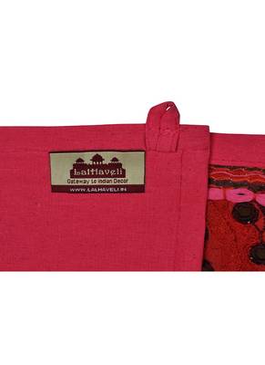 Lal Haveli Embroidery Patchwork Cotton Door Hanging 39 X 16 inches 4