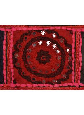 Lal Haveli Room Decorative Embroidery Patchwork Decorative Cotton Door Hanging 39 X 16 inches 3