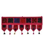 Lal Haveli Designer Handmade Patchwork Embroidery Cotton Window Valance Tapestry 39 X 16 inches