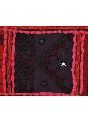 Lal Haveli Designer Handmade Patchwork Embroidery Cotton Window Valance Tapestry 39 X 16 inches 3