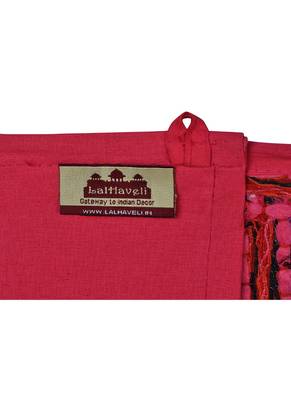 Lal Haveli Designer Handmade Patchwork Embroidery Cotton Window Valance Tapestry 39 X 16 inches 4