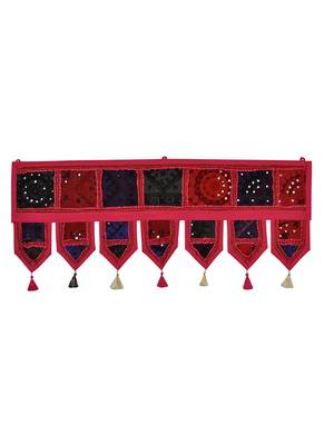 Lal Haveli Traditional Embroidered Designer Cotton Door Hanging Toran 39 X 16 inches 1