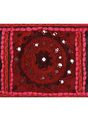 Lal Haveli Patchwork Embroidery Designer Cotton Door Hanging Tapestry 39 X 16 inches 3