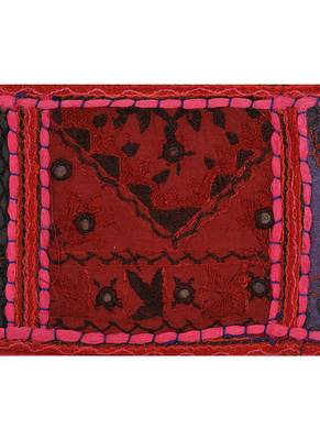 Lal Haveli Rajasthani Handmade Decorative Embroidered Patchwork Cotton Door Hanging 39 X 16 inches 3