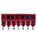 Lal Haveli Handmade Patchwork Design Embroidery Cotton Door Hanging Toran 39 X 16 inches