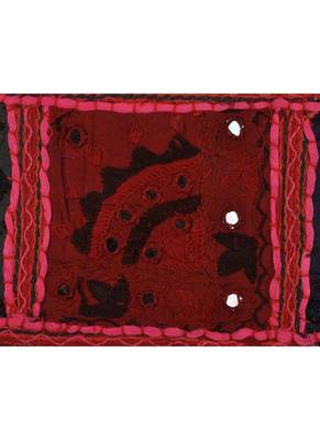 Lal Haveli Decorated Handmade Embroidery Patchwork Designer Cotton Door Hanging 39 X 16 inches 3