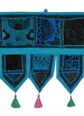 Lal Haveli Handcrafted Patchwork Cotton Door Toran Hanging 39 X 16 inches 2