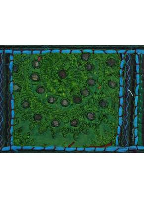 Lal Haveli Patchwork Embroidery Design Cotton Door Hanging Tapestry 39 X 16 inches 3