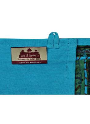 Lal Haveli Patchwork Embroidery Design Cotton Door Hanging Tapestry 39 X 16 inches 4