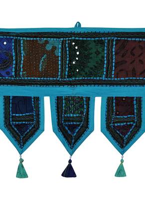 Lal Haveli Cotton Door Hanging for Room Decor/Window Valance/Topper Tapesrty 39 X 16 inches 2