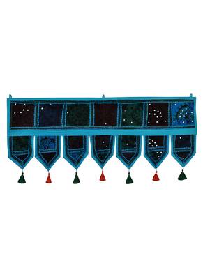 Lal Haveli Decorative Embroidery & Patchwork Design Cotton Door Hanging 39 X 16 inches 1