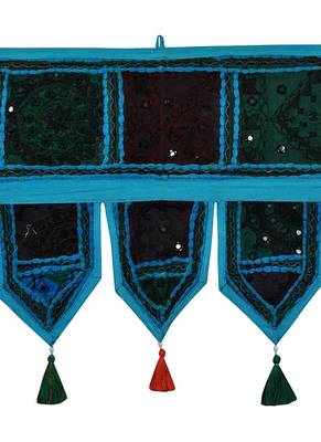Lal Haveli Decorative Embroidery & Patchwork Design Cotton Door Hanging 39 X 16 inches 2
