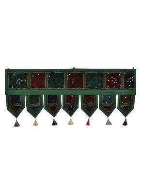 Lal Haveli Handmade Designer Patchwork Cotton Home Decor Embroidery Door Hanging 39 X 16 inches 1