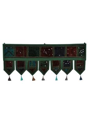 Lal Haveli Embroidery Patchwork Designer Cotton Door Hanging Toran 39 X 16 inches 1