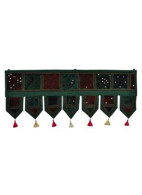 Lal Haveli Designer Embroidery Patchwork Cotton Toran Hanging 39 X 16 inches 1