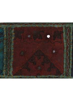 Lal Haveli Traditional Handmade Embroidery Patchwork Design Cotton Decorative Door Hanging 39 X 16 inches 3