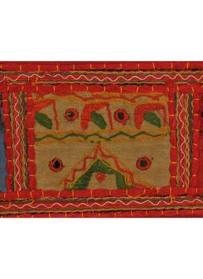 Lal Haveli Decorative Designer Embroidered Work Cotton Window Valance Door Hanging 39 X 16 inches 3