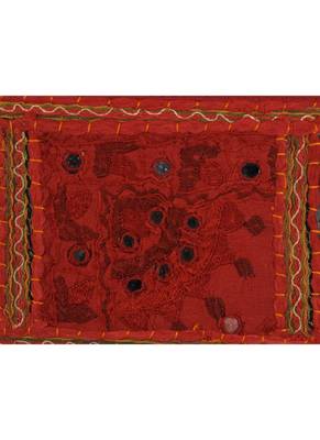 Lal Haveli Indian Traditional Design Embroidered Cotton Door Hanging Tapestries 39 X 16 inches 3