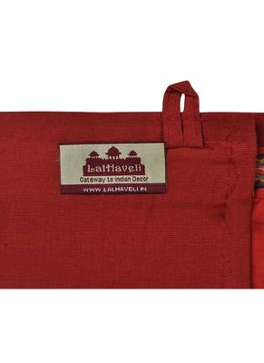 Lal Haveli Indian Embroidery Decorative Cotton Designer Door Valance Tapestry 39 X 16 inches 4