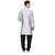 Silver Plain Dupion Silk Kurta Pajama