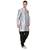 Silver Plain Dupion Silk Kurta Pajama
