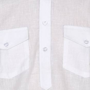 White Plain Faux Cotton Pathani Suits 3