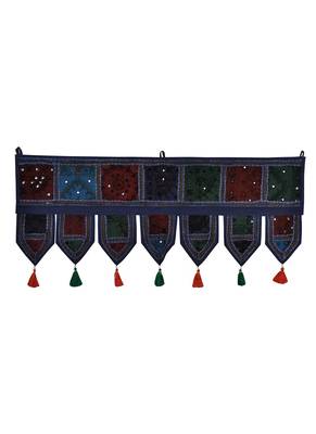 Lal Haveli Ethnic Handmade Art Work Design Cotton Toran Door Hanging 39 X 16 inches 1