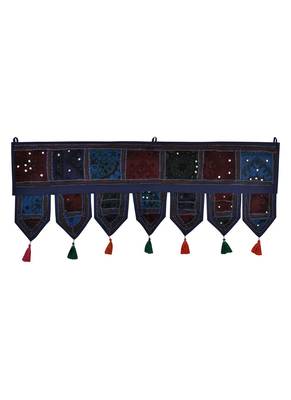Lal Haveli Rajasthani Handmade Embroidery Work Design Toran Door Hanging 39 X 16 inches 1