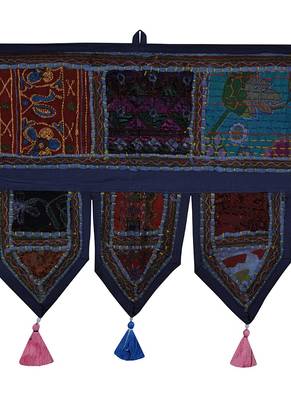 Lal Haveli Indian Embroidered Decorative Embroidered Door Hanging Toran 39 X 16 inches 2