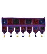 Lal Haveli Embroidered Patchwork Designer Cotton Toran Tapestry Door Hanging 39 X 16 inches